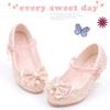 Girls' Fashionable High Heels Korean Style Princess Shoes Student Performance Leather Shoes