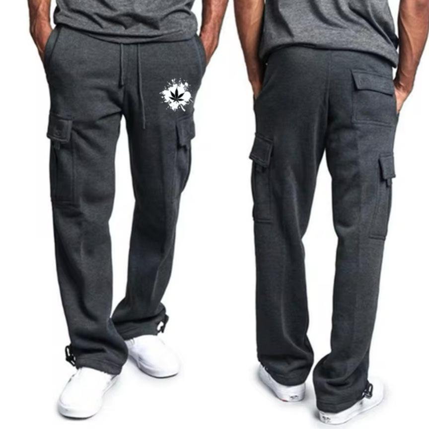 

Мужские рабочие повседневные брюки прямого покроя спортивные брюки для фитнеса свободные эластичные обтягивающие брюки с несколькими карманами 5XL серый