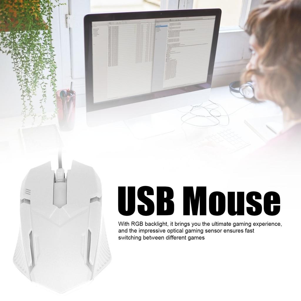 USB Mouse M3 Backlight Mode Wired Mouse  gonomic Design Comput  Mouse for   Laptop PC