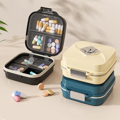 Pill Box with Sealing Ring And 7 Compartments Organizer Moisture Protection Pill Management Pill Case for Travel