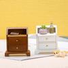 1/12 Dollhouse Bedside Table Side Miniature Wood Furniture Ornaments for Bedroom Durable