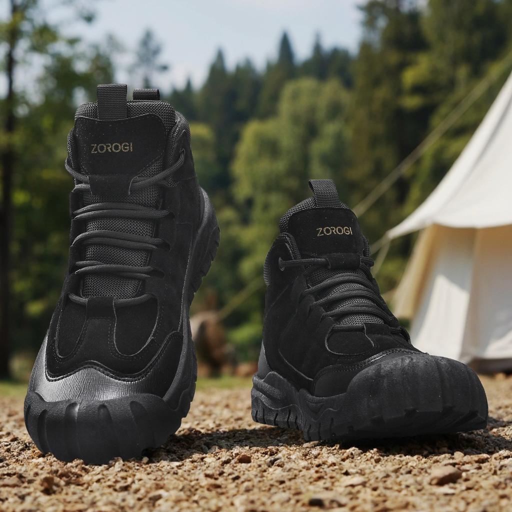 TUINANLE Men's Hiking Boots Outdoor Camping Climbing Shoes Trekking Sneakers for Men Casual High Top Boots