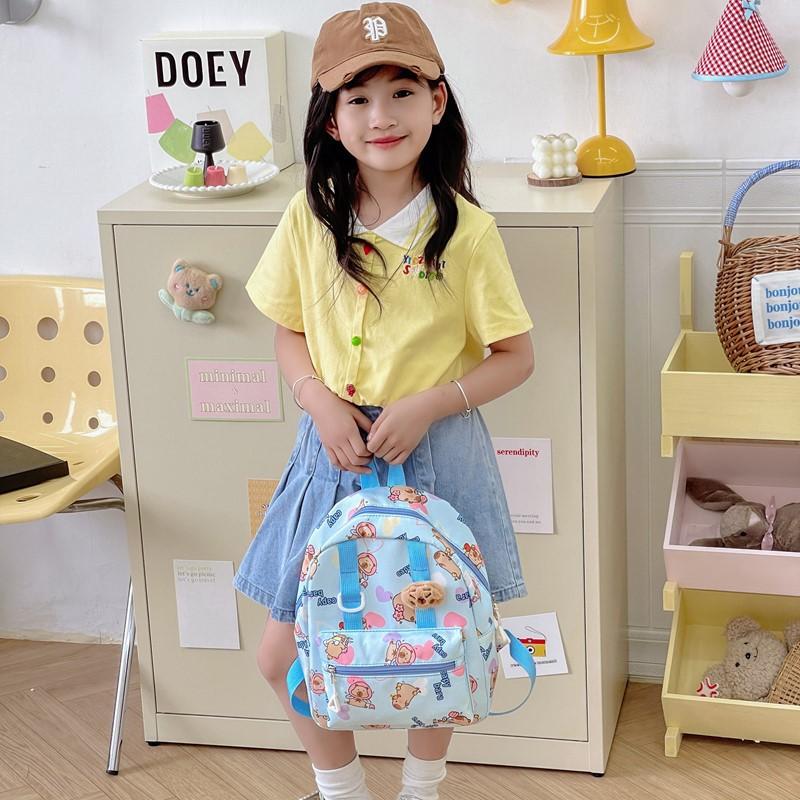 Children'S Backpack Kindergarten Elementary School Bag Three-Dimensional Plush Kapibara Doll Boys And Girls Backpack