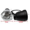 Vintage Black Motorcycle Headlight with Yellow Glass
