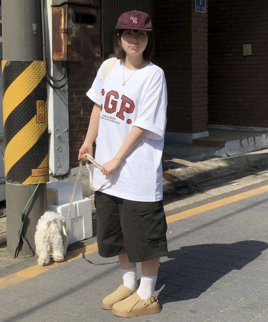 CGP Big Oversized Cgp Arch Logo Short Sleeve T-Shirt - White