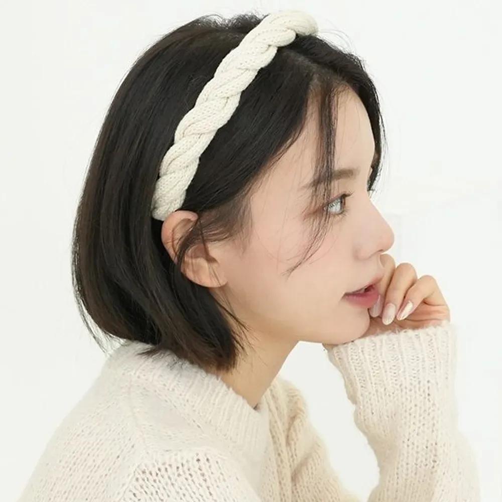 Cable Knit Hairband (22HB081) brown