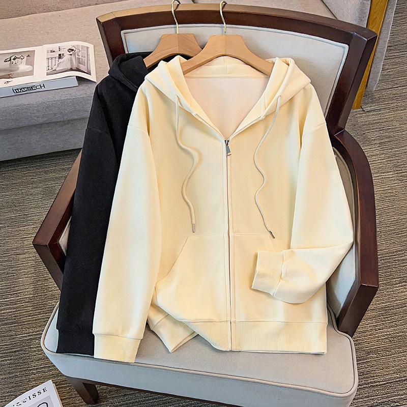 

High-Quality Autumn Plus Size Hooded Cotton Sweatshirt with Velvet Lining 3XL (120-150 pounds)