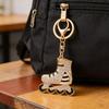 Rhinestone Striped Roller Skates Keychain Alloy Key Ring Backpack Schoolbag Hanging Decoration Bag Charm Purse Pendant