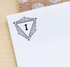 Printtoo Triangle Swirl Border I Alphabet Monogram Initial R-40 Self Inking Rubber Stamp Office