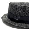 Rodem Plus Size Boater Paper Pork Pie Braid Foldable Straw Adjustable Black Hat, Hat, Hat, Hat, Hat, Size, XL,