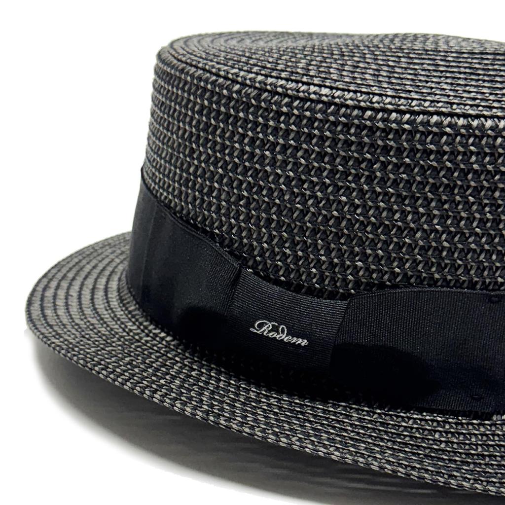 Rodem Plus Size Boater Paper Pork Pie Braid Foldable Straw Adjustable Black Hat, Hat, Hat, Hat, Hat, Size, XL,