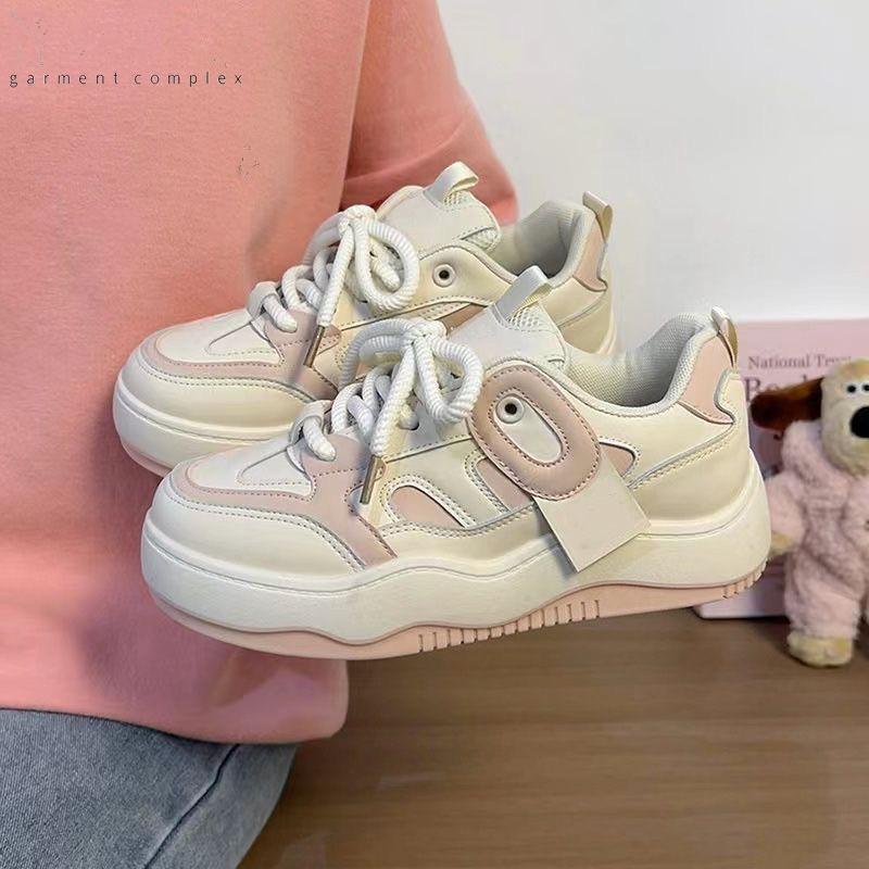 NEU Herbst Niedliche Weiße Sportschuhe Damen Freizeit Trainer Niedliche Plateau Mädchen Studenten Dick Atmungsaktives Mesh