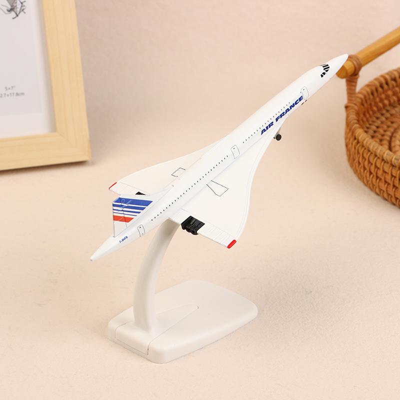 20cm French Union Concorde Air France Airplane Model Airliner Alloy Diecast Air Plane Model Toys Collection Home Decor Ornament