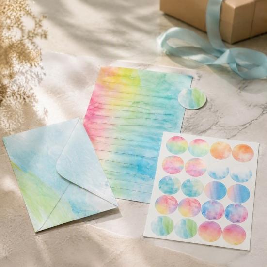 Elegant Stationery Kit for Women Watercolor Letterhead Set, Envelopes Letter Paper And Stickers Romantic Confession Kit, Handwritten Correspondence
