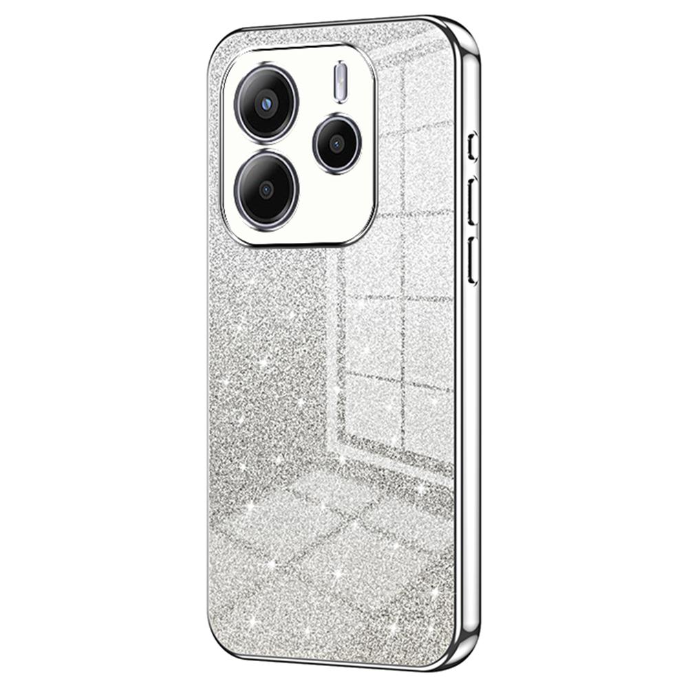 Pentru Xiaomi Redmi Note 14 4G (163,25 mm) Husă Telefon TPU cu Sclipici Gradient Galvanizat