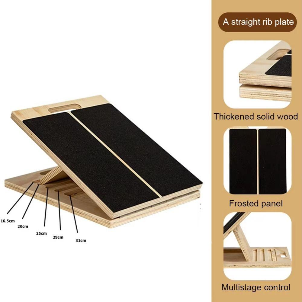 Portable Wooden Wedge Footrest Folding Wooden Slant Board  Calf Stretching