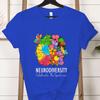 Teacher Autism Tshirt Floral Neurodiversity Celebrate The Spectrum Graphic T Shirts Clothing Autism Awareness Shirt for Women