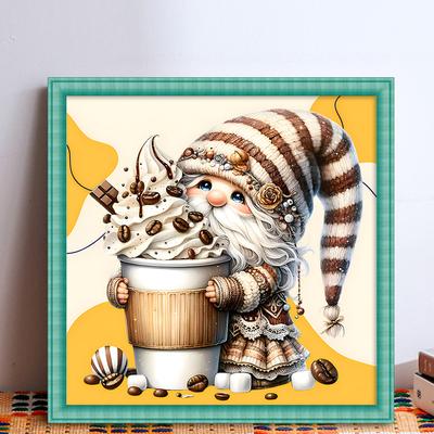 Pełny haft Bawełniana nić 11CT Drukowany Zestaw do haftu krzyżykowego Krasnal 40x40cm