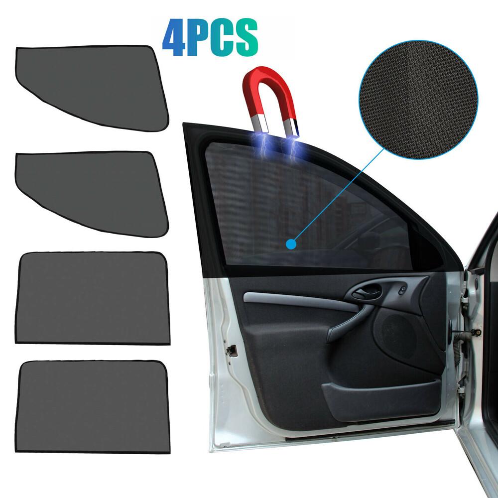 4pcs Car Side Front Rear Window Sun Shade Cover Anti-ect Magnetic Black