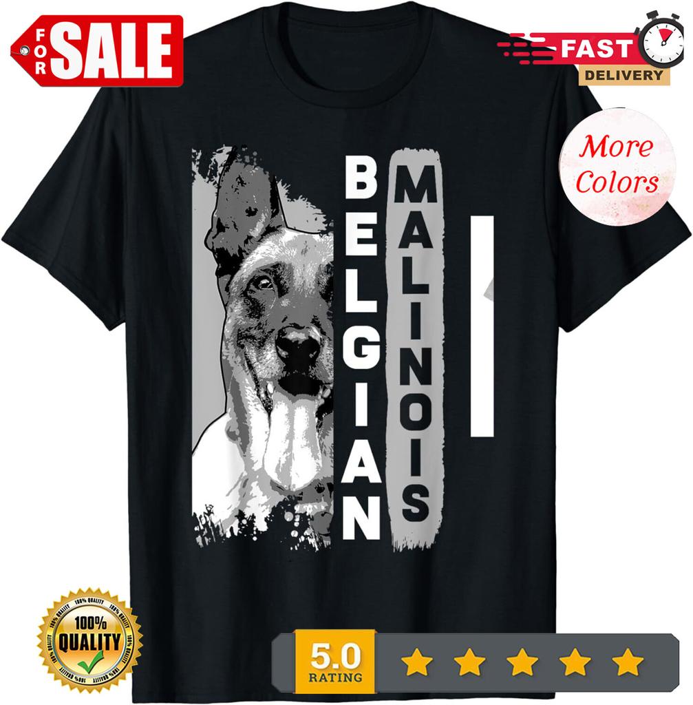 NEW LIMITED Vintage Belgian Malinois Design, Dog Lovers Gift Idea T-Shirt.