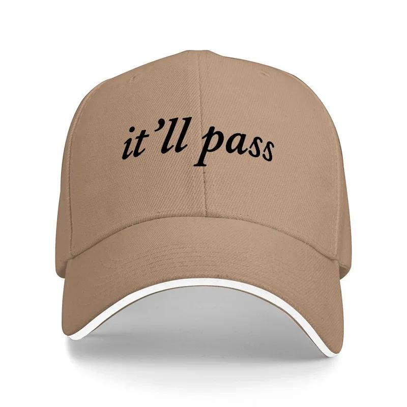 All Pass Logo Schwarze Baseballkappe Klassischer Stil Gesticktes Design Verstellbare Passform Streetwear Modeaccessoire