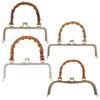 Sewing Craft Metal Purse Frame Iron Bamboo Handle Kiss Clasp Lock for Handmade Bag and DIY Purse Supplies