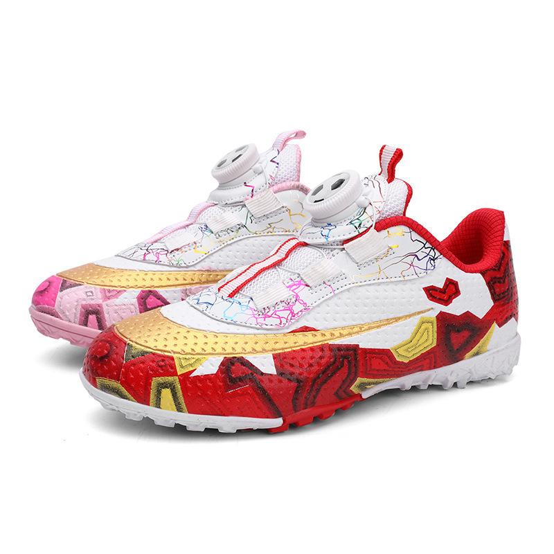 Children's Rotary Buckle Shattered Nail Training Football Shoes, Girls and Boys Elementary School Sports Competition Training Shoes Men