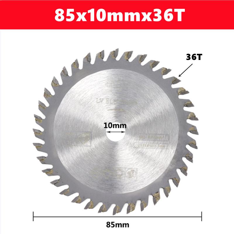 Pânză de ferăstrău circular mini 85mm Alezaj 10/15mm Pânză de ferăstrău pentru lemn de înaltă calitate Pânză din aliaj dur Pânză de ferăstrău pentru prelucrarea lemnului