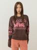 Bb' BENETTON Pattern Round Knit (Brown)