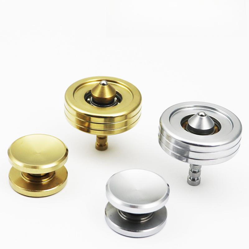 Fidget Spinner Top Rotativ de Mână 2 în 1 Oțel Inoxidabil Alinare Stres Jucărie Antistres Rotativă Adulți