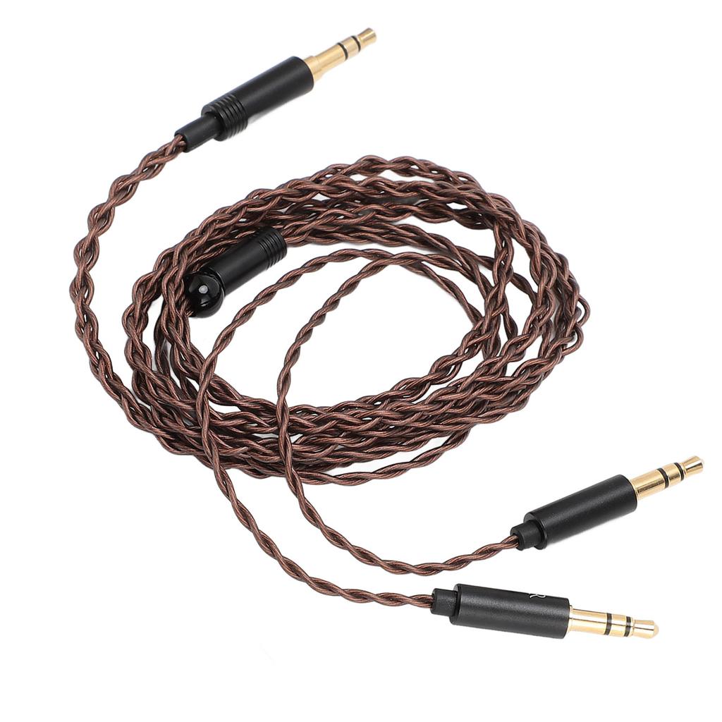 Headphone Replacement Cable 3.5mm to Dual 3.5mm Plug Earphone Cable for Beyerdynamic T1 II T5 for MDR Z7 for Sundara