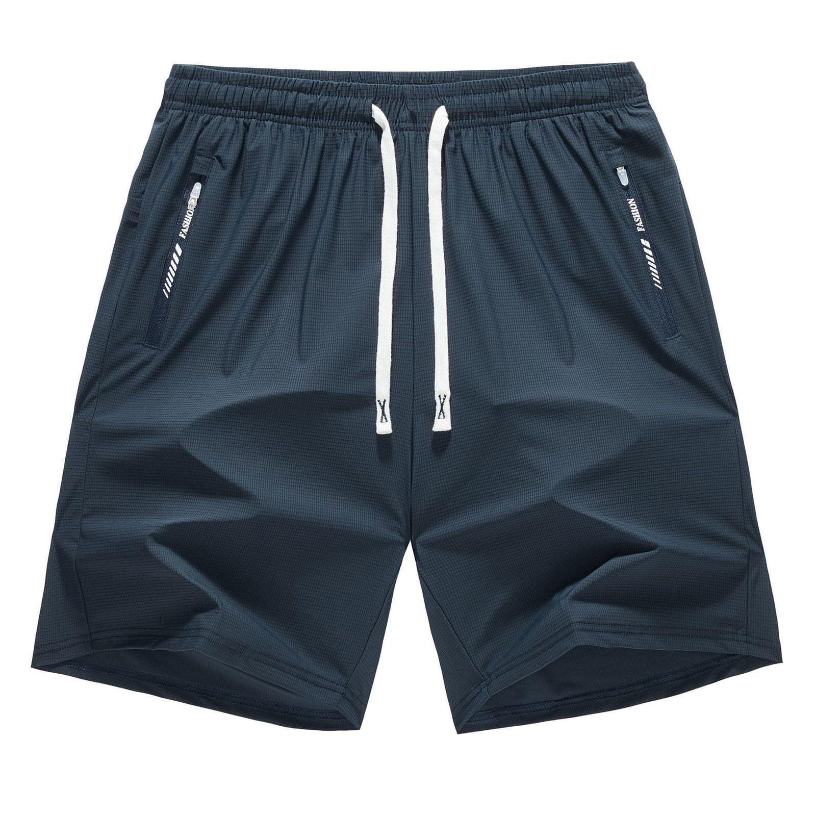 

Men s Color Casual Loose Running Ice Silk Quick Drying Shorts S синій