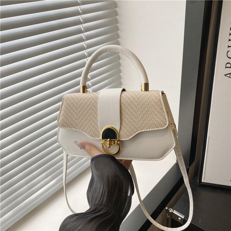 Pu Small Square Bag For Women With Simple Lock Closure For Daily Casual Use