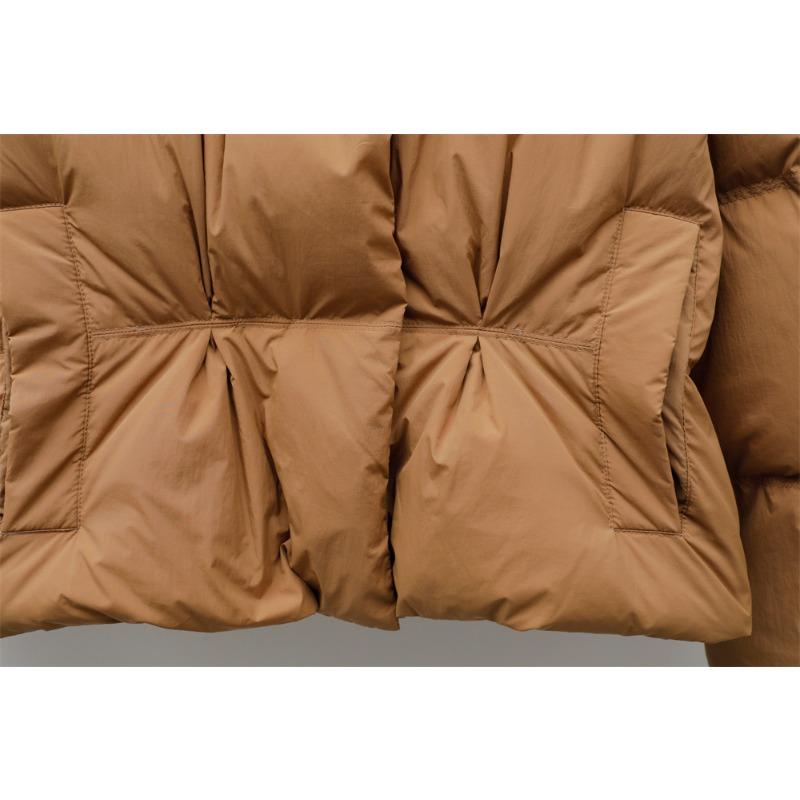 Cappotto da donna in piumino d'anatra 90% collo autunnale e invernale tinta unita semplice giacca in piumino d'anatra