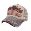 Cotton Washed Baseball Hat Adjustable Punk Sun Cap Simple Letter Embroidery Peaked Cap  Outdoor