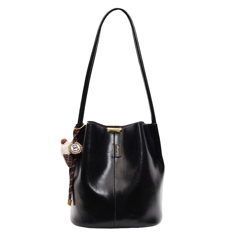 Trend 2025 New Winter Casual Fashion Bucket Retro Shoulder Bag Versatile Underarm Handbag