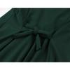 GMXIA Retro Sexy V-neck High-waisted Single-breasted Elegant Slim Dress