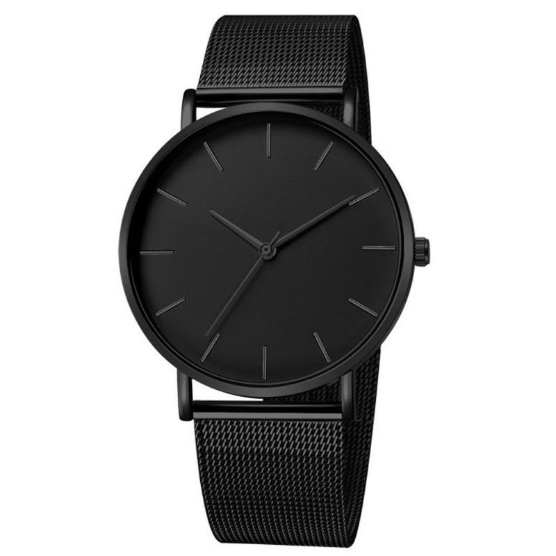 Simple trend fashion thin mesh belt watch men's personality simple scale quartz men's watch