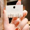 New Arrival Zircon Flower Stud Earrings For Women Korean Elegant Luxury Flowers Earring Girl Party Trendy Statement Jewelry