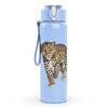 1PC Leopard Wild Cheetah Animal Print 750ml Color Plastic Sports Water Bottle Leakproof Flip Straw Lid Suitable for Sports Office Home Use