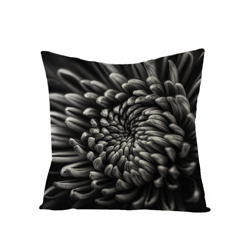 Modern Simple 3D Flower Polyester Pillow Cover for Home New Chinese Style Pillow Sofa Car Cushion Cover