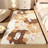 Cartoon-Stil Teppiche für Schlafzimmer Zuhause Flauschig Weicher Teppich Waschbar Wohnzimmer Dekoration Niedlicher Teppich Verdickt Plüsch Nachttisch Bodenmatte