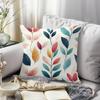Bohemian Style Floral Leaves Pillowcase Bedroom Sofa Cushion Cover 100% Polyester Living Room Cushion Pillowcase Home Decor