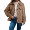 Fall Winter Women's Lapel Fleece Cardigan Long Sleeve Casual Warm Thick Coat For European American