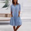 2025 Global Denim Short-Sleeve Dress