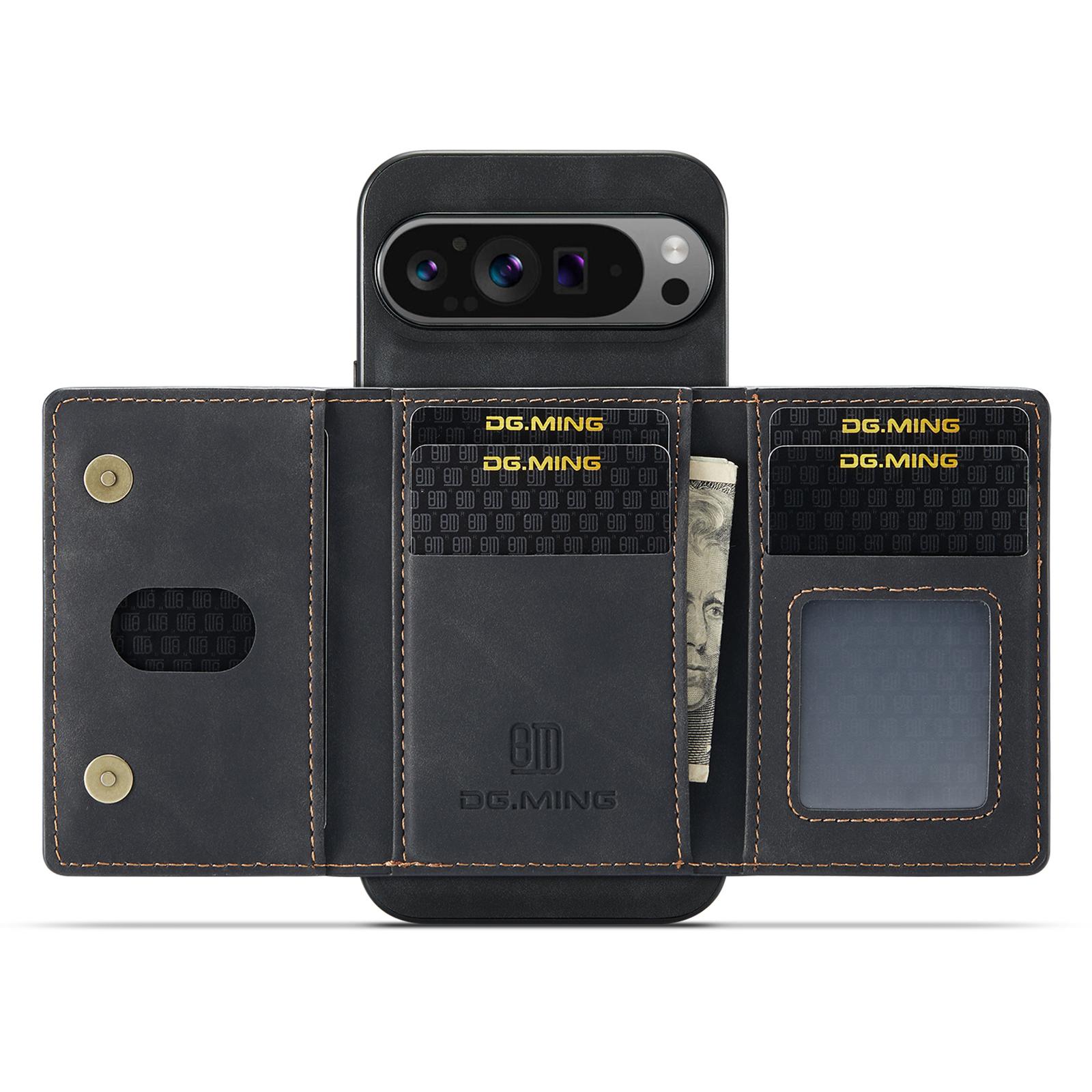 

For Google Pixel 9 Pro XL Case PU+PC+TPU Phone Cover Detachable Wallet Red