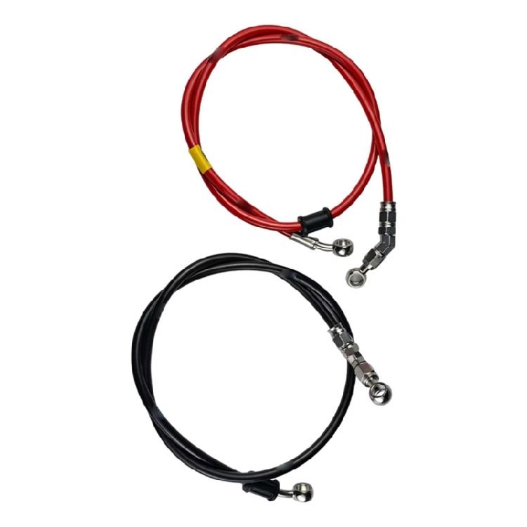 Motorcycle Braking System Steel Reinforced Brake Hose Flexible Rubber Cover High Pressure Resistance Easy Mount Design