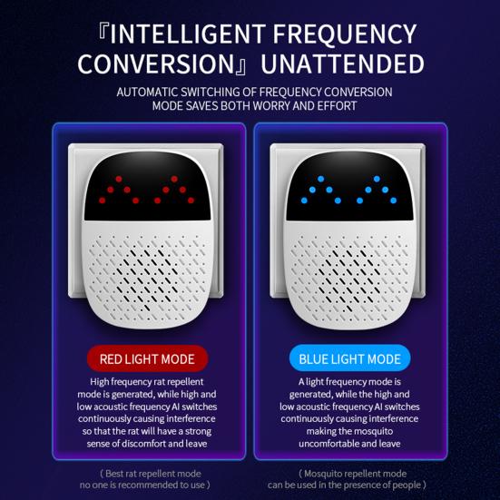 Ultrasonic Pest Repeller Ultra-High Frequency Pulse Waves Ultra-Large Effective Area US Plug Insect Rodent Repeller Mouse Control Device