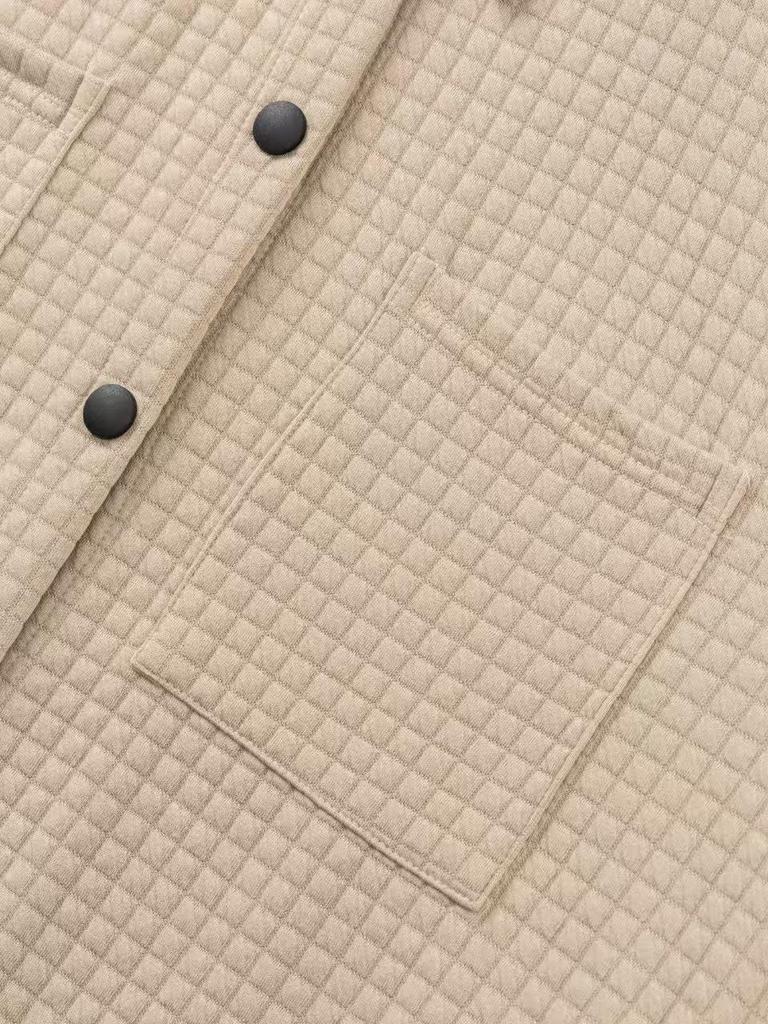 European & American Men's Plus Size Checkered Cardigan Shirt Jacket, 2025 Fashion, Long Sleeve