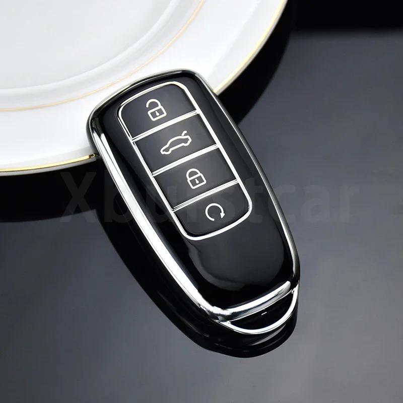 Soft TPU Car Remote Key Case Cover Shell Fob Holder for Chery Tiggo 8 2022 Pro 7 Arrizo 5 Tiggo 8 Plus New 5 plus 7pro 2022 Max